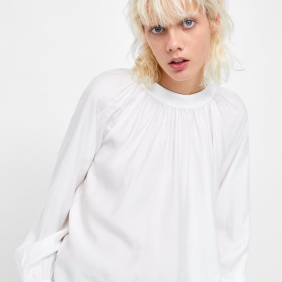 NWT Zara Blouse With Buttons - Picture 5 of 8